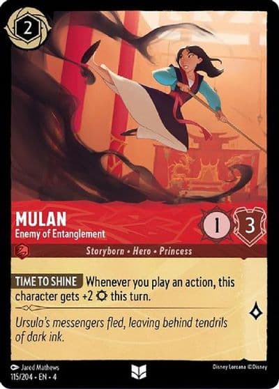 Mulan Enemy of Entanglement Ursula's Return Lorcana card