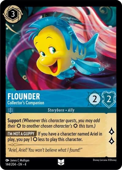Flounder Collectors Companion Ursula's Return Lorcana card