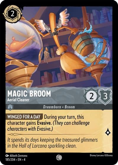 Magic Broom Aerial Cleaner Ursula's Return Lorcana card