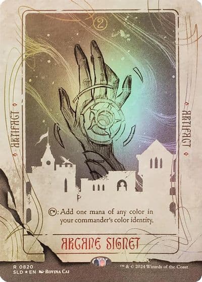 Arcane Signet 0820 Rainbow Foil Secret Lair Drop Series Magic card