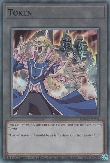 Token Dr Crowler and Ancient Gear Golem Legacy of Destruction Yu-Gi-Oh! card