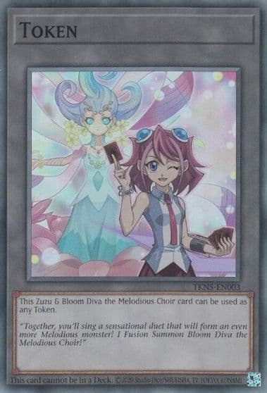 Token Zuzu and Bloom Diva the Melodious Choir Legacy of Destruction Yu-Gi-Oh! card