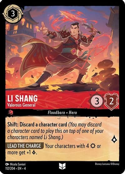 Li Shang Valorous General Ursula's Return Lorcana card