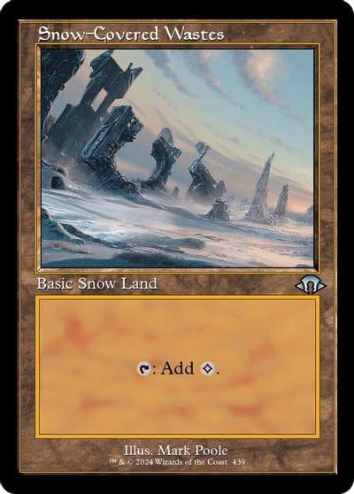 Snow Covered Wastes Retro Frame Modern Horizons 3 Magic card