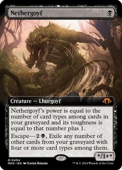 Nethergoyf Extended Art Modern Horizons 3 Magic card