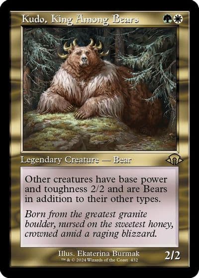 Kudo King Among Bears Retro Frame Modern Horizons 3 Magic card