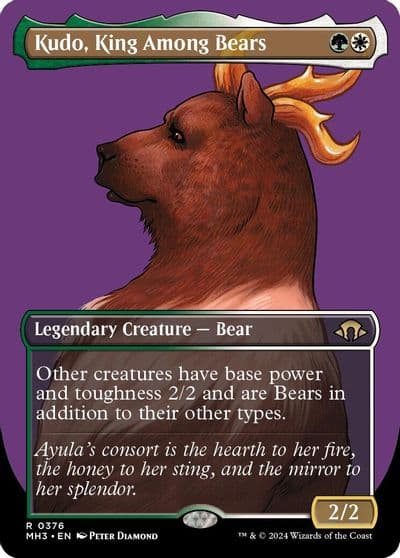 Kudo King Among Bears Borderless Modern Horizons 3 Magic card