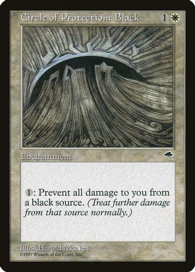 Circle of Protection Black Tempest Magic card