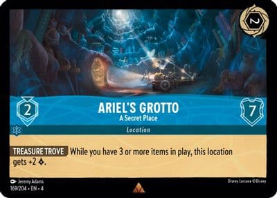 Ariels Grotto A Secret Place Ursula's Return Lorcana card