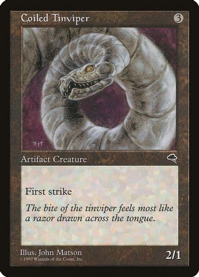 Coiled Tinviper Tempest Magic card
