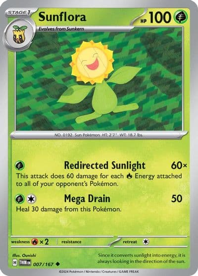 Sunflora SV06: Twilight Masquerade Pokemon card