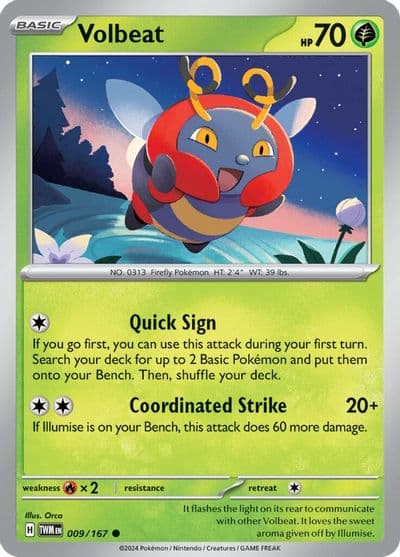 Volbeat SV06: Twilight Masquerade Pokemon card