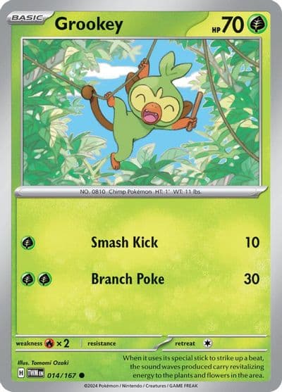 Grookey SV06: Twilight Masquerade Pokemon card