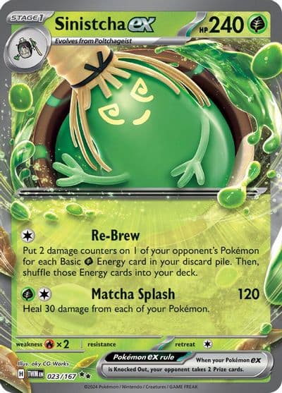 Sinistcha ex SV06: Twilight Masquerade Pokemon card