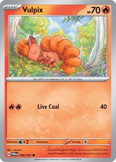 Vulpix SV06: Twilight Masquerade Pokemon card