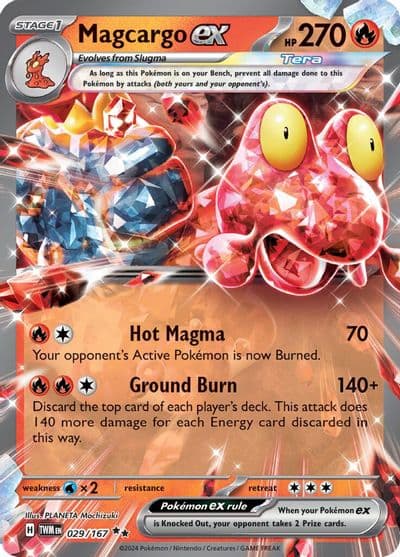 Magcargo ex SV06: Twilight Masquerade Pokemon card