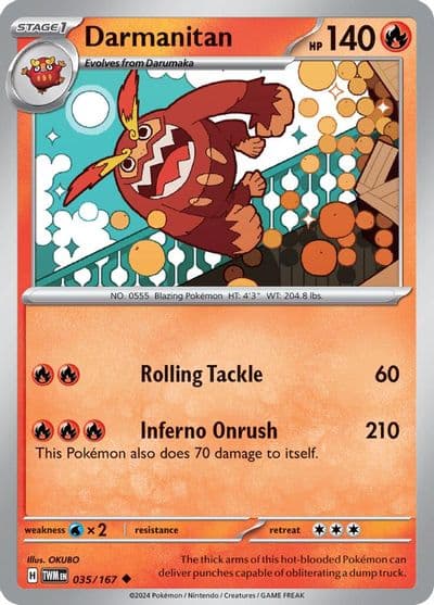 Darmanitan SV06: Twilight Masquerade Pokemon card