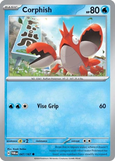 Corphish SV06: Twilight Masquerade Pokemon card