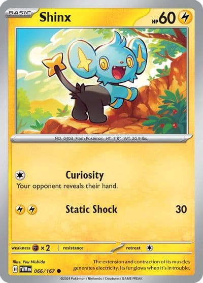 Shinx SV06: Twilight Masquerade Pokemon card