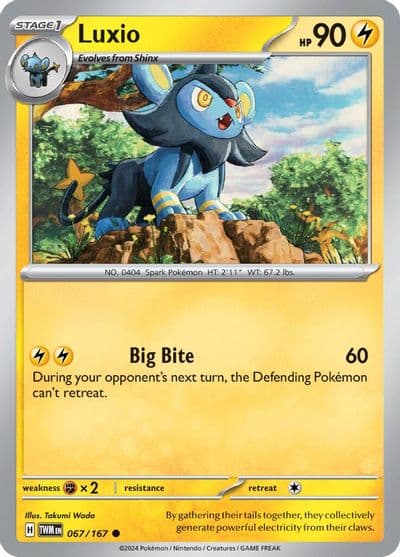Luxio SV06: Twilight Masquerade Pokemon card