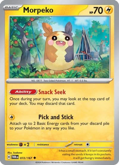 Morpeko SV06: Twilight Masquerade Pokemon card