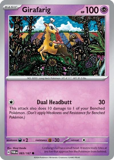 Girafarig SV06: Twilight Masquerade Pokemon card