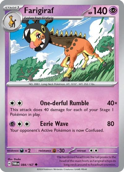 Farigiraf SV06: Twilight Masquerade Pokemon card