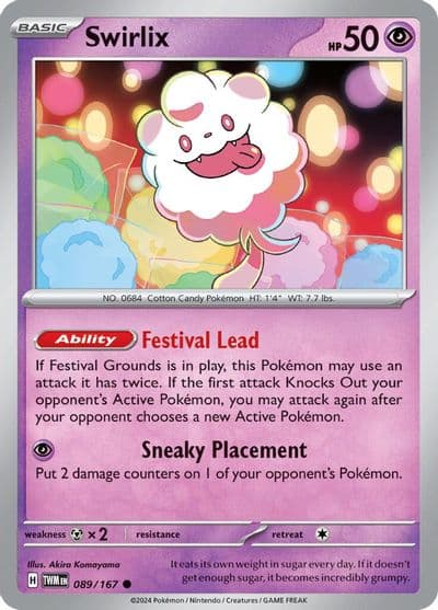 Swirlix SV06: Twilight Masquerade Pokemon card