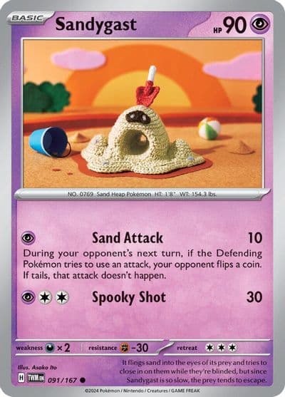 Sandygast SV06: Twilight Masquerade Pokemon card