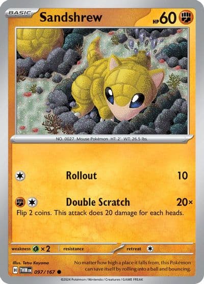 Sandshrew SV06: Twilight Masquerade Pokemon card