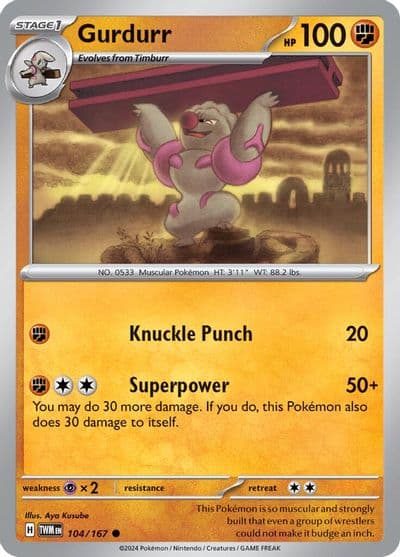Gurdurr SV06: Twilight Masquerade Pokemon card