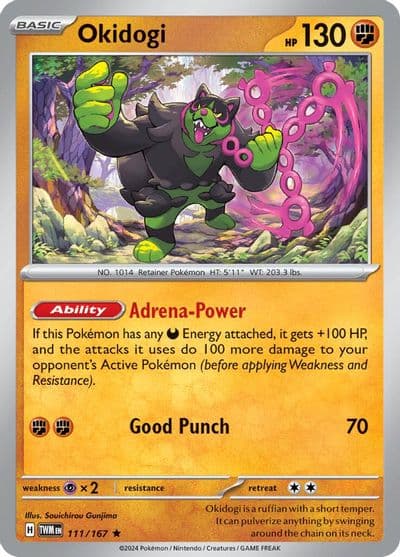 Okidogi SV06: Twilight Masquerade Pokemon card