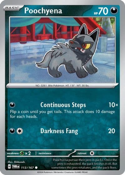 Poochyena SV06: Twilight Masquerade Pokemon card
