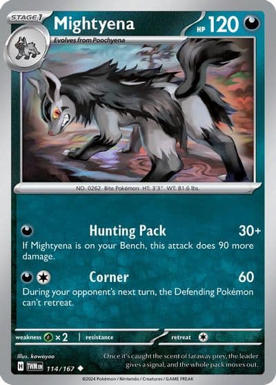 Mightyena SV06: Twilight Masquerade Pokemon card