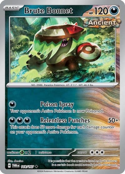 Brute Bonnet SV06: Twilight Masquerade Pokemon card