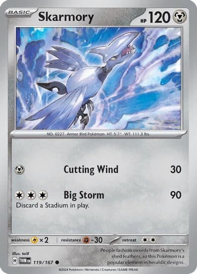 Skarmory SV06: Twilight Masquerade Pokemon card