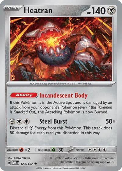 Heatran SV06: Twilight Masquerade Pokemon card