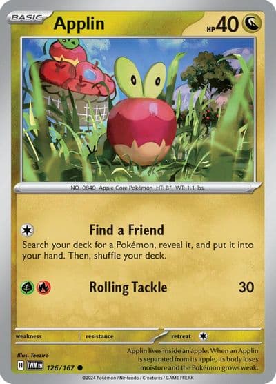 Applin SV06: Twilight Masquerade Pokemon card