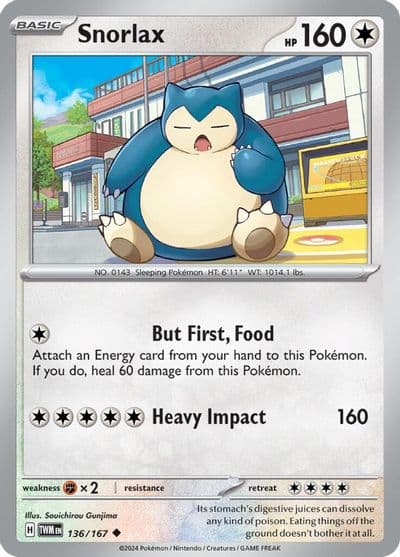 Snorlax SV06: Twilight Masquerade Pokemon card