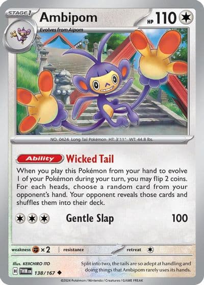Ambipom SV06: Twilight Masquerade Pokemon card