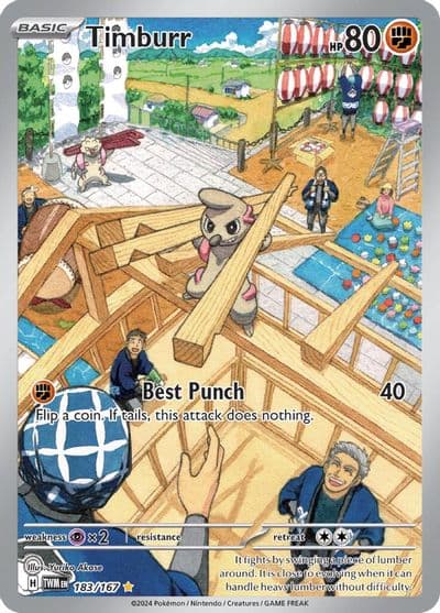 Timburr SV06: Twilight Masquerade Pokemon card