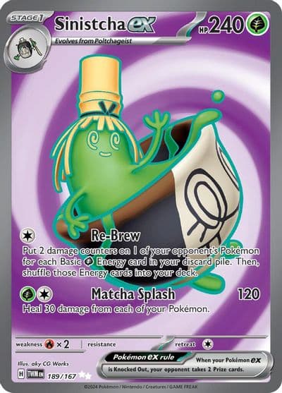 Sinistcha ex SV06: Twilight Masquerade Pokemon card