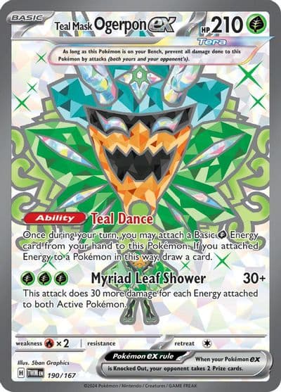 Teal Mask Ogerpon ex SV06: Twilight Masquerade Pokemon card