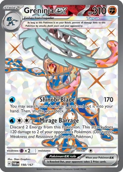 Greninja ex SV06: Twilight Masquerade Pokemon card
