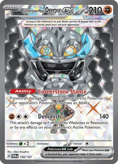 Cornerstone Mask Ogerpon ex SV06: Twilight Masquerade Pokemon card