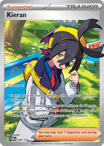 Kieran SV06: Twilight Masquerade Pokemon card