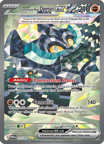 Cornerstone Mask Ogerpon ex SV06: Twilight Masquerade Pokemon card