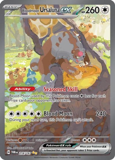 Bloodmoon Ursaluna ex SV06: Twilight Masquerade Pokemon card
