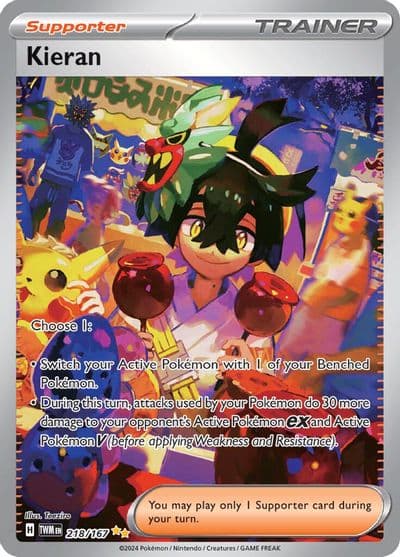 Kieran SV06: Twilight Masquerade Pokemon card