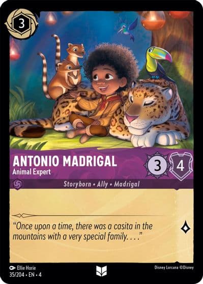 Antonio Madrigal Animal Expert Ursula's Return Lorcana card